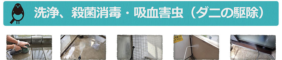 洗浄・殺菌消毒・吸血害虫（ダニの駆除）